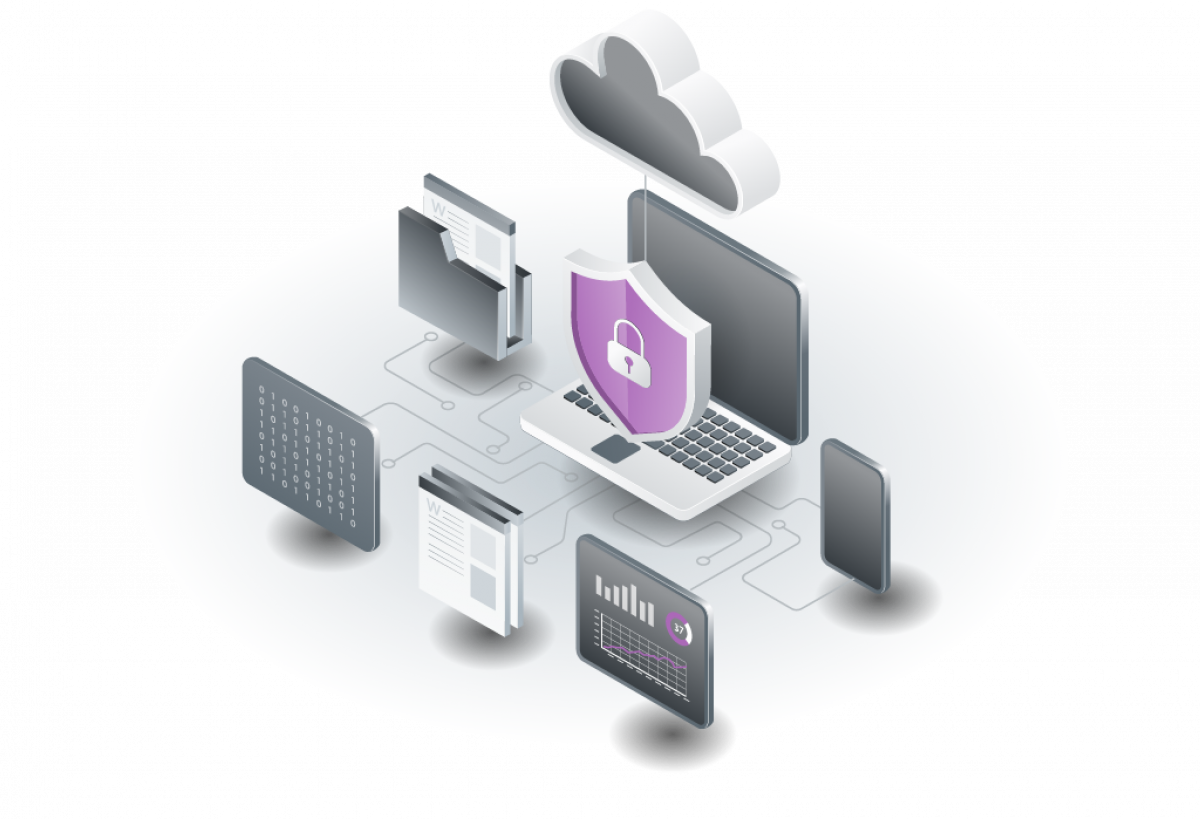 Illustration: Laptop with padlock symbol
